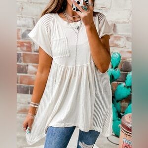 Women's Cream Knit Top